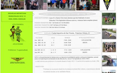 BARAKALDO ATLETISMO ESKOLA 2012-2013