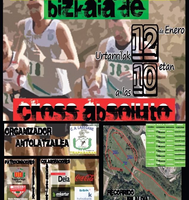 Cartel del campeonato de cross absoluto de Bizkaia