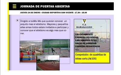 JUEVES 24 ENERO jornada de puertas abiertas