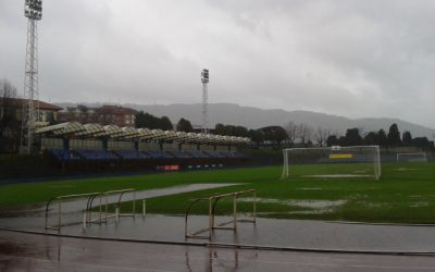 Suspendida la actividad de la escuela de atletismo, PISTA DE ATLETISMO INUNDADA